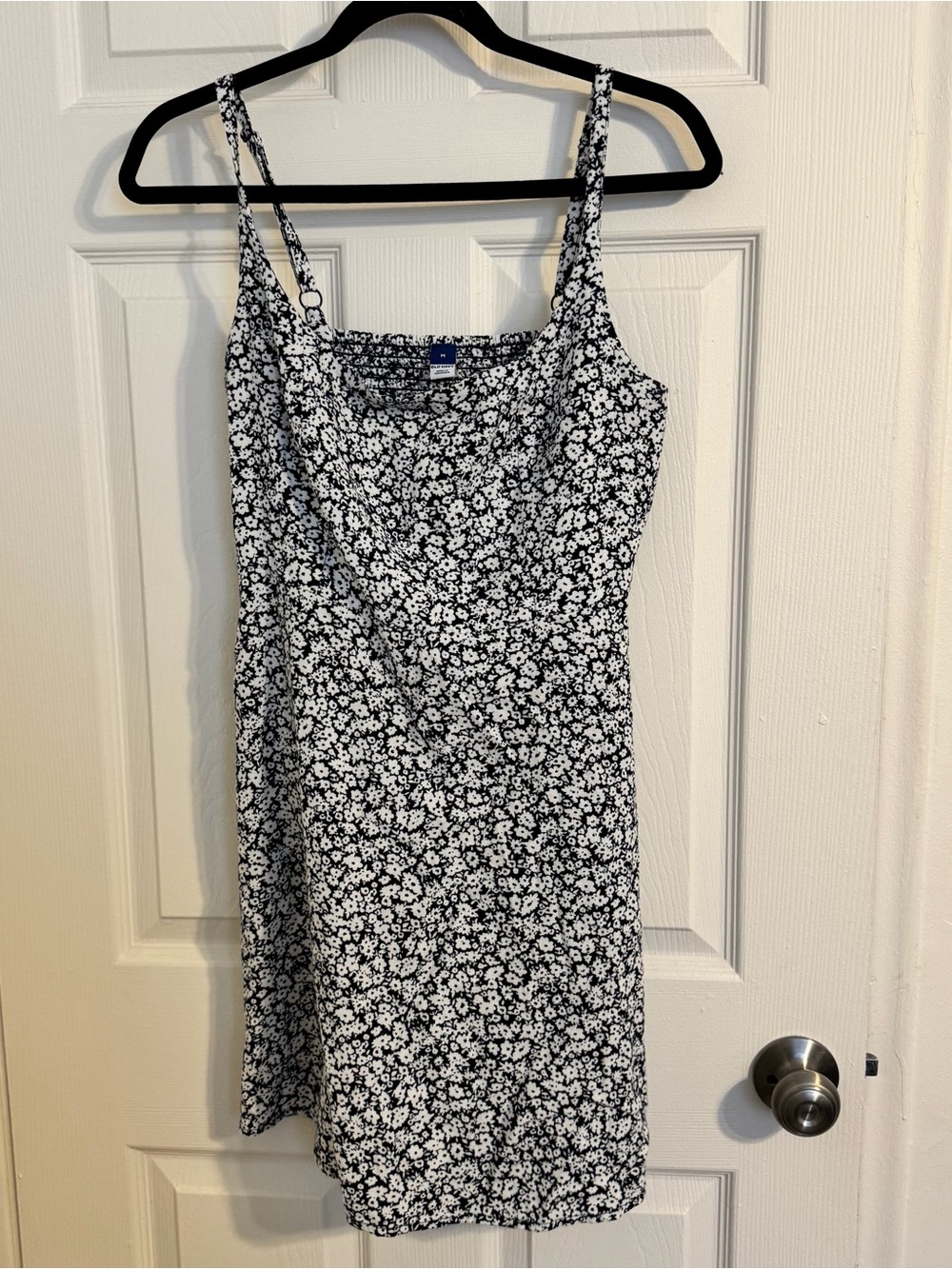 Old Navy Floral Dress Medium Navy & White Ditsy Print